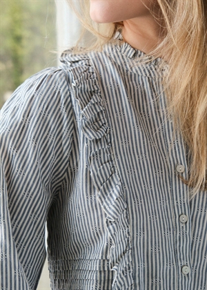 Petrine stripe bluse Blue Neo Noir 
